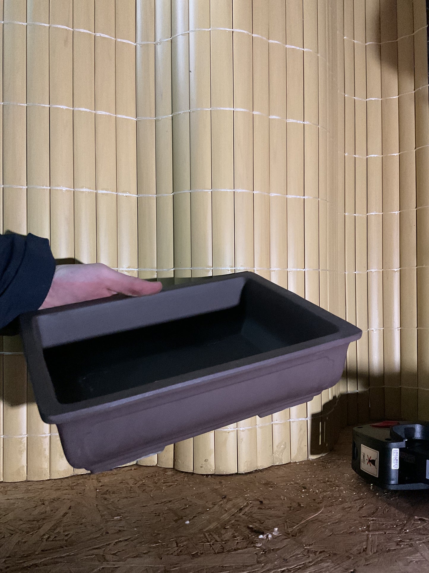 Pot Japonais rectangulaire brut 27,5 cm