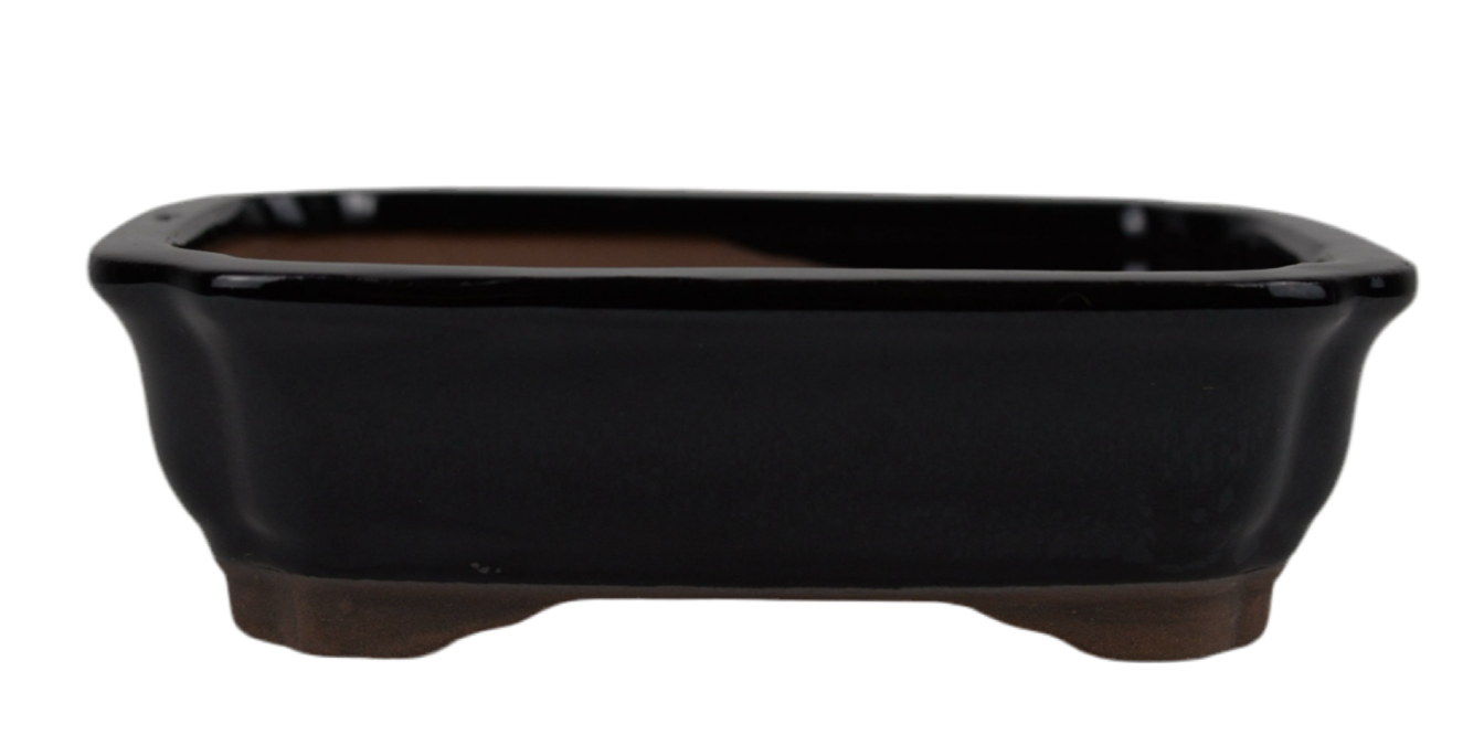Pot traditionnel rectangulaire noir 15 cm