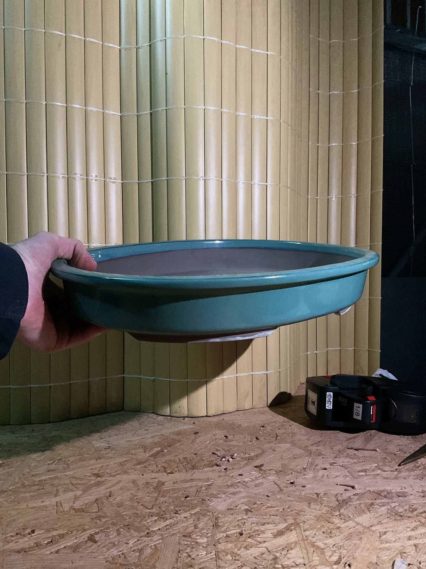 Pot ovale vert japonais 32 cm