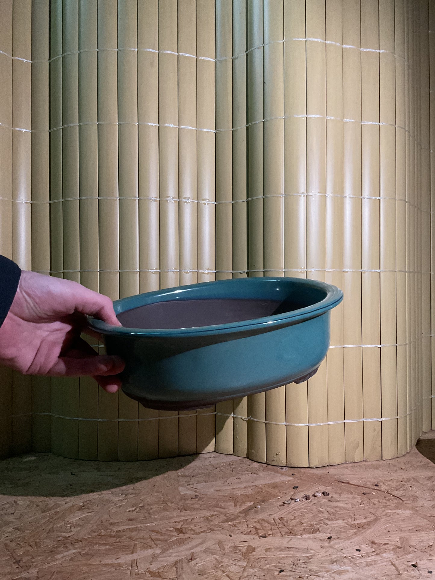 Pot ovale vert japonais 27 cm