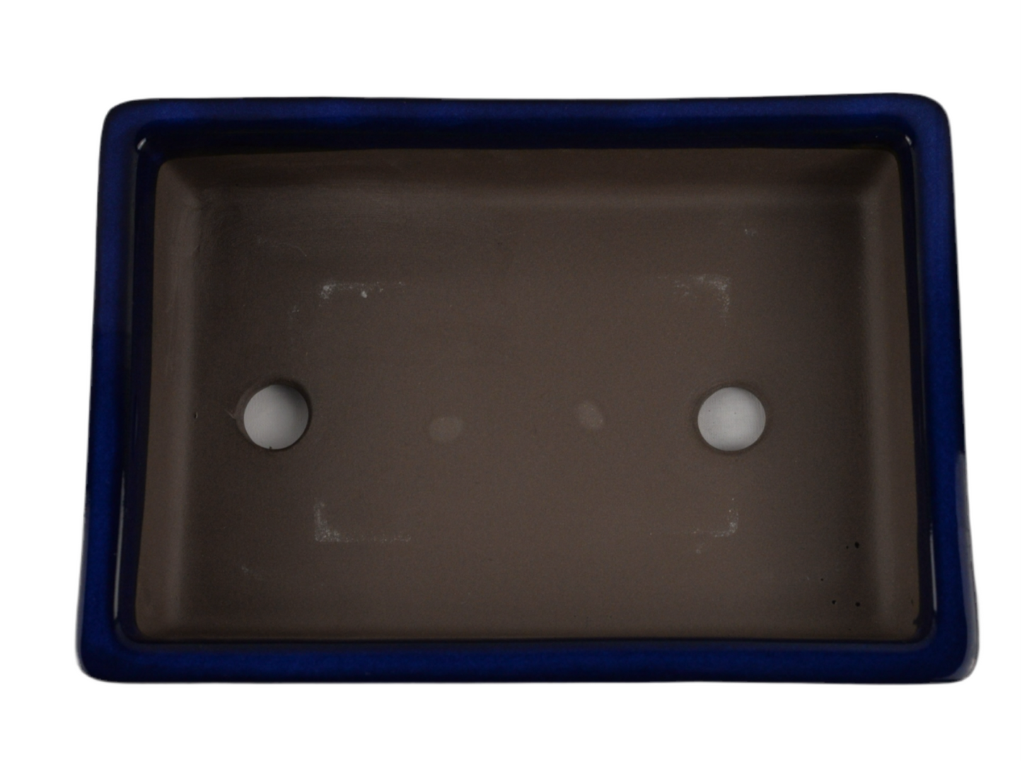 Pot rectangulaire 27.5x19x5.5 cm bleu japonais