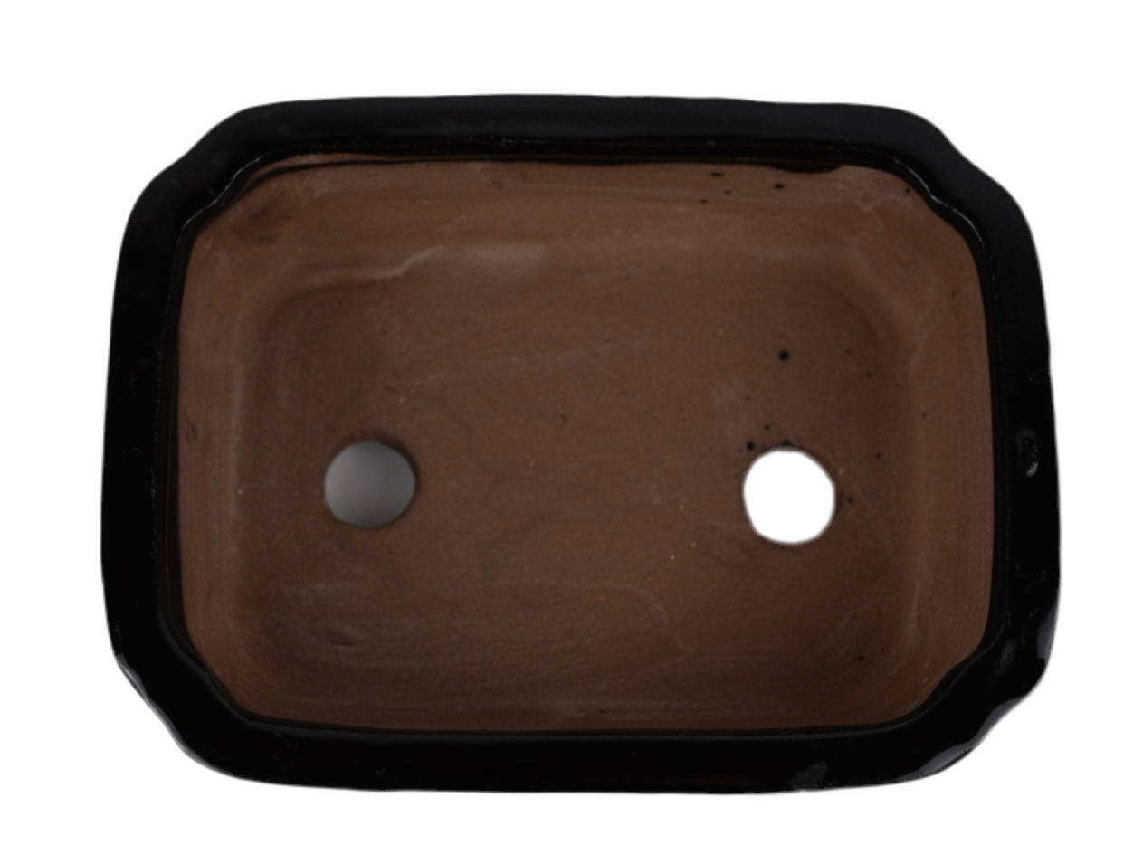 Pot traditionnel rectangulaire noir 15 cm