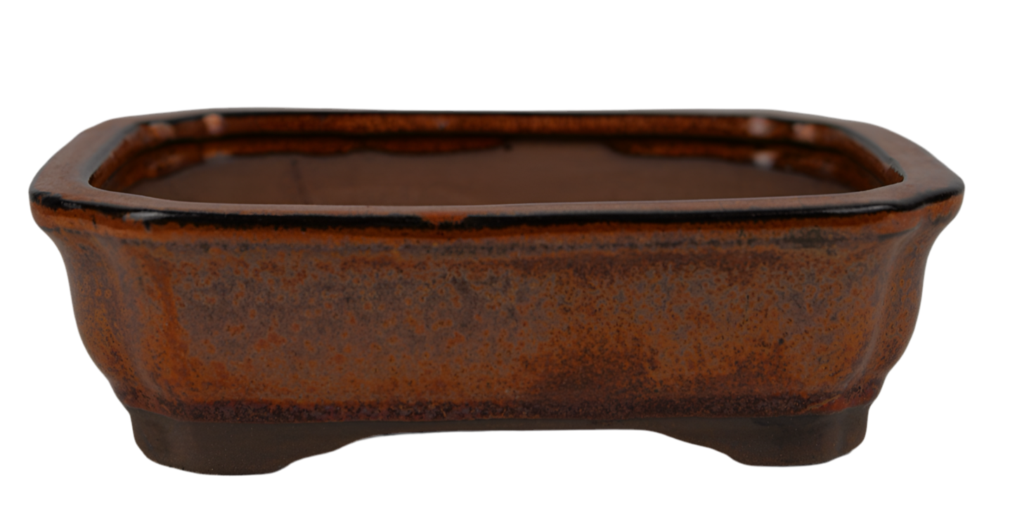 Pot traditionnel rectangulaire rouille 15 cm 3