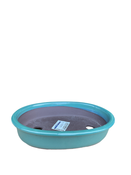 Pot ovale vert 25 cm