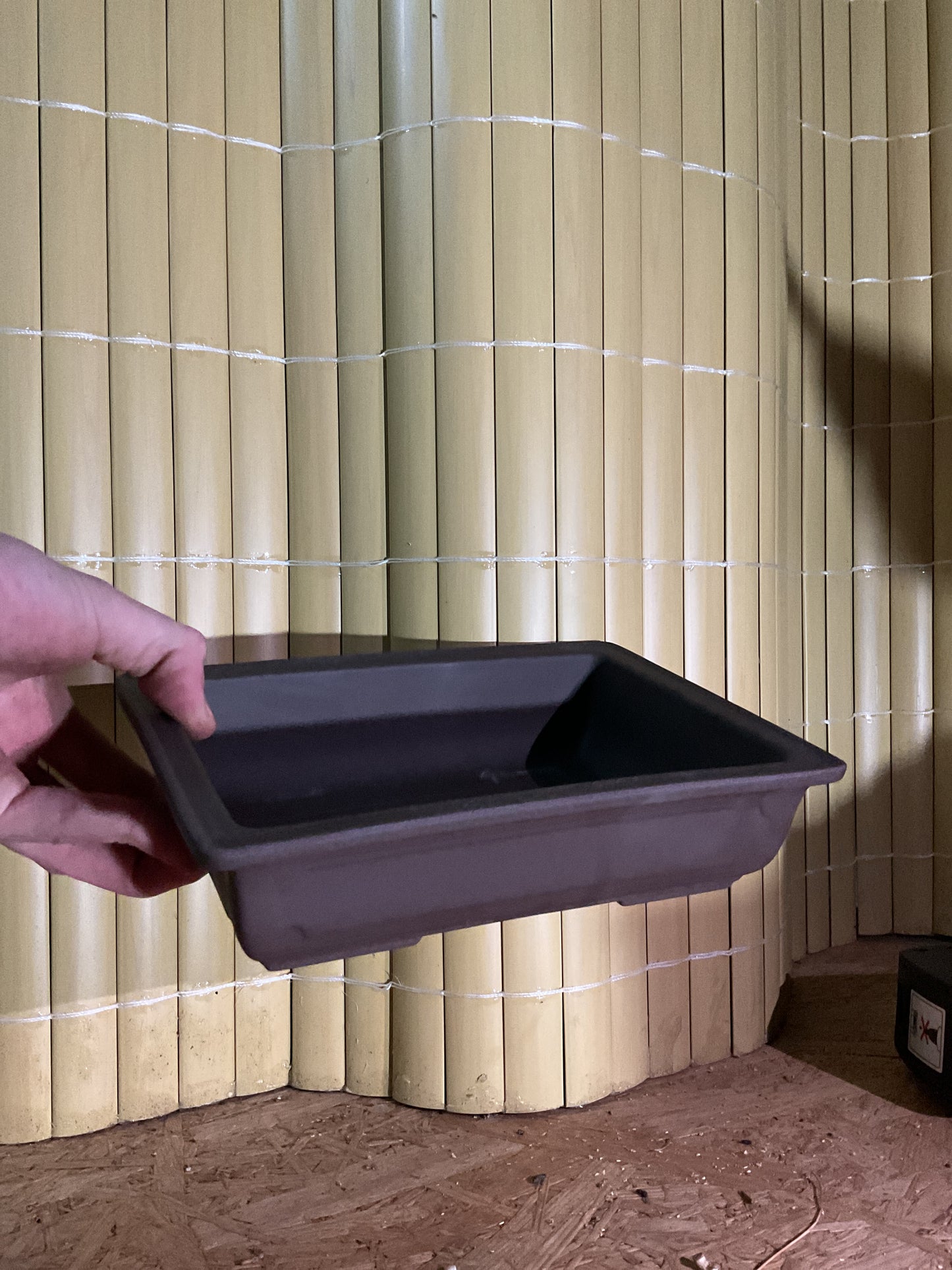 Pot Japonais rectangulaire brut 21,5 cm