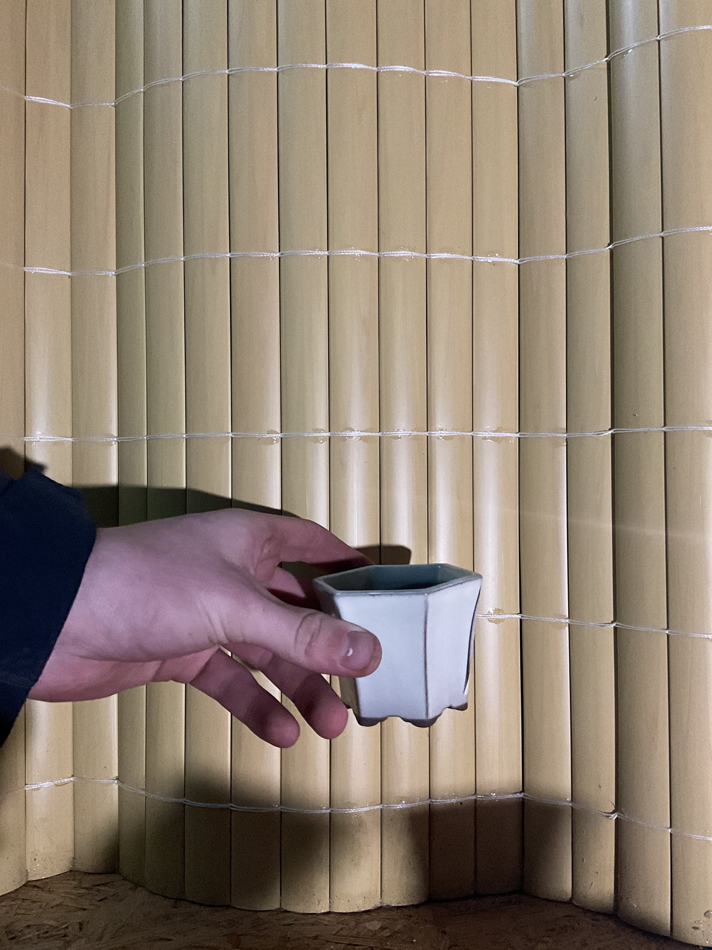 Pot hexagonal crème 8cm