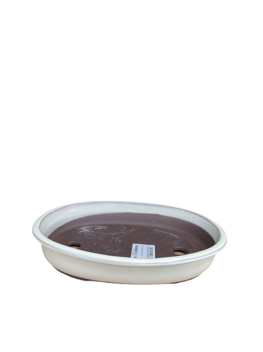 Pot ovale crème 28,5 cm