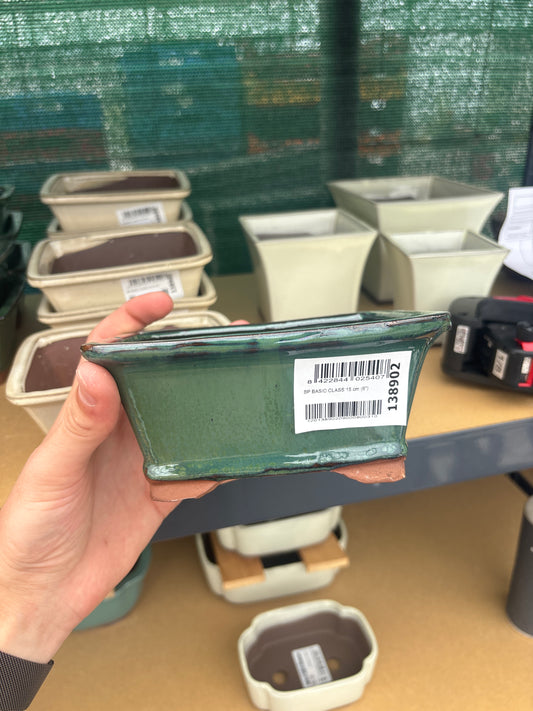 Pot CLASS rectangulaire 15 cm vert