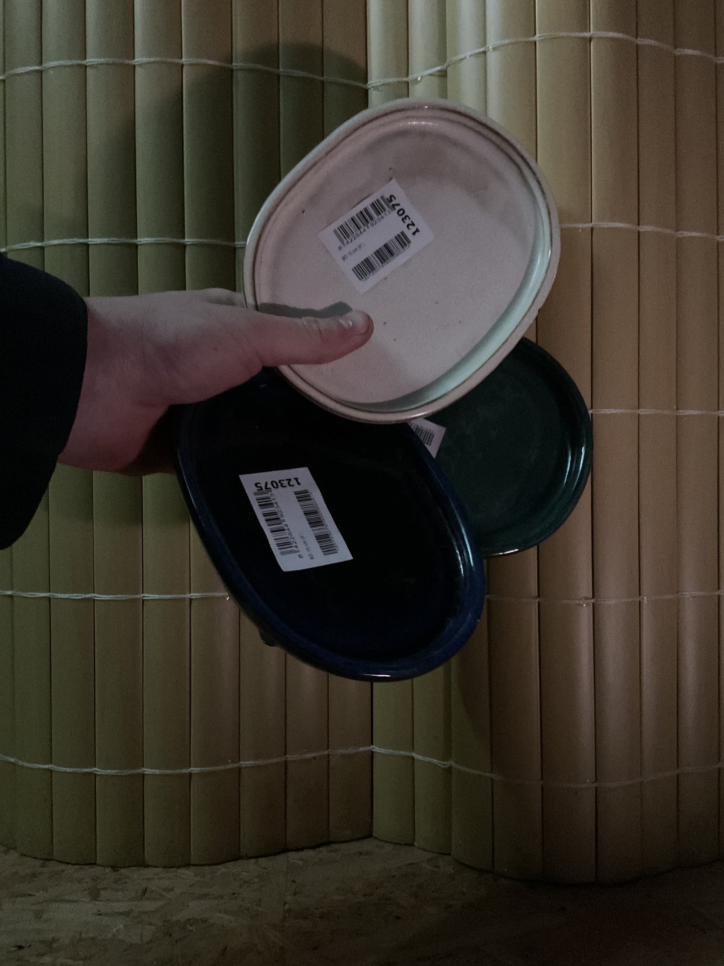 Plateau ovale couleur aléatoire 15 cm